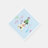 Birthday Party Smooth Fox Terrier Serviette (Ecke)