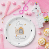 Birthday Party Snail Rainbow Rain Pappteller (Party)