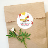 Birthday Party Summer GRILLEN Custom Runder Aufkleber