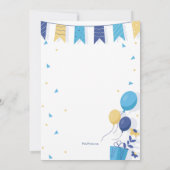 Birthday Party Teddy Bear Einladung (Rückseite)