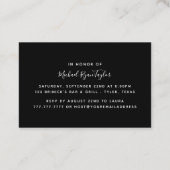 Birthday Party Ticket für Black & White Diamond (Rückseite)