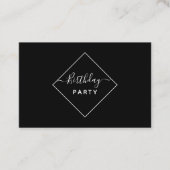 Birthday Party Ticket für Black & White Diamond (Vorderseite)