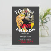 Birthday Party Tiki Bar Amazon Brides Einladung (Stehend Vorderseite)