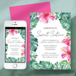 Birthday Party Tropical Aloha Thema Einladung