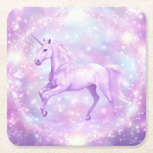 Birthday Party Unicorage Paper Untersetzer (Vorderseite)