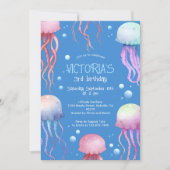 Birthday Party unter der Meeresqualle Einladung (Vorderseite)