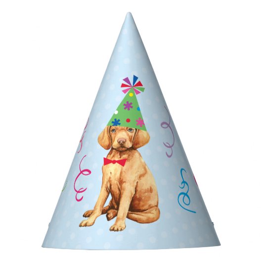 Birthday Party Vizsla Party Hat Partyhütchen (Vorderseite)