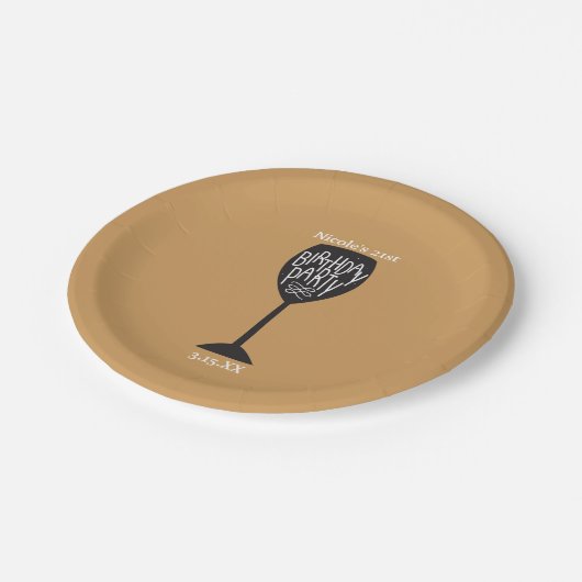 BIRTHDAY PARTY Weinglas JEDER FARBParty Teller (Schrägansicht)