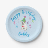 Birthday Party Westie Paper Teller (Vorderseite)