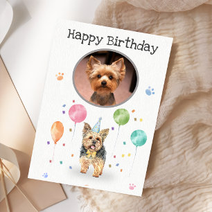 Birthday Party Yorkshire Dog Animal Card Karte