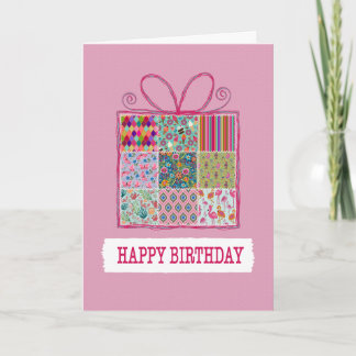 Birthday Patchwork Present Karte