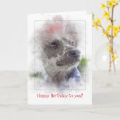 Birthday-Patriotic Chinese Crested Hairless dog Karte (Gelbe Blume)