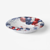 Birthday patriotic USA Rot-Weiß-Flagge Pappteller (Gewinkelt)