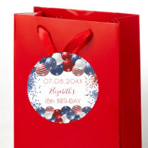 Birthday patriotic USA Rot-Weiß-Flagge