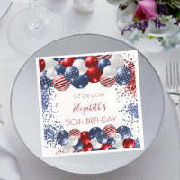 Birthday patriotic USA Rot-Weiß-Flagge