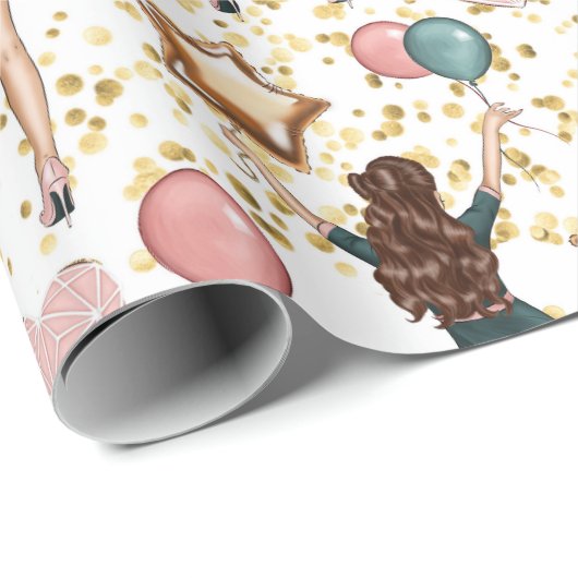 Birthday Pattern  Geschenkpapier (Rolleneckpunkt)