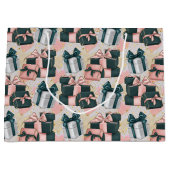 Birthday Pattern Große Geschenktüte (Vorderseite)