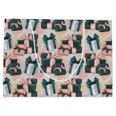 Birthday Pattern Große Geschenktüte (Rückseite)