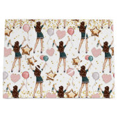 Birthday Pattern  Große Geschenktüte (Vorderseite)