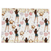 Birthday Pattern  Große Geschenktüte (Rückseite)