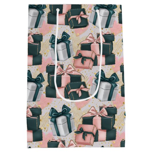 Birthday Pattern  Mittlere Geschenktüte (Rückseite)