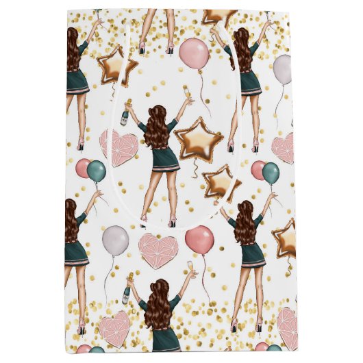 Birthday Pattern  Mittlere Geschenktüte (Vorderseite)