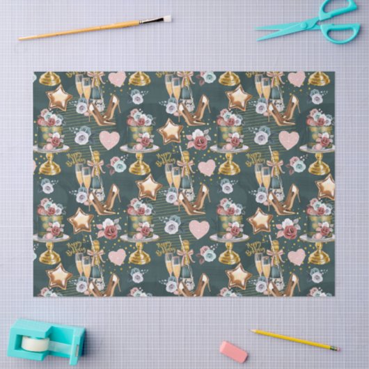 Birthday Pattern  Seidenpapier (Basteln)