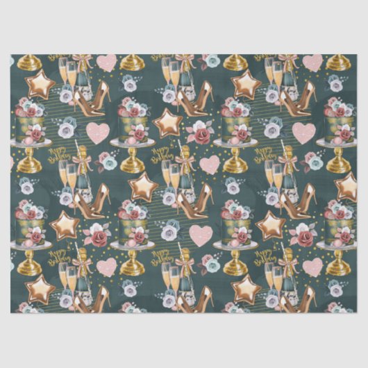 Birthday Pattern Seidenpapier (Vorderseite)