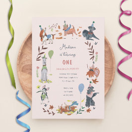 Birthday Paw-ty niedliche Welpenhunde Einladung