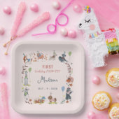 Birthday Paw-ty niedliche Welpenhunde Pappteller (Party)