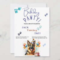 Birthday Pawty German Shepherd Dog Birthday
