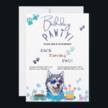 Birthday Pawty Siberian Husky Dog Birthday Einladung<br><div class="desc">Begleiten Sie den Geburtstag Pawty mit einem zauberhaften sibirischen Husky Hund! Die individuell gestaltbare Birthday Invitation Card ist ideal für Hundefreunde und sibirische Husky Hundeliebhaber. Personalisieren Sie es mit Ihren eigenen Informationen für eine einzigartige Touch. Mit dieser individuell gestaltbaren Geburtstagsfeier laden wir Sie zu Ihrer Veranstaltung ein. #BirthdayPawty #SiberianHuskyDog #DogBirthdayEinladung...</div>