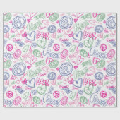 Birthday Peace Wrapping Paper Geschenkpapier (Flach)