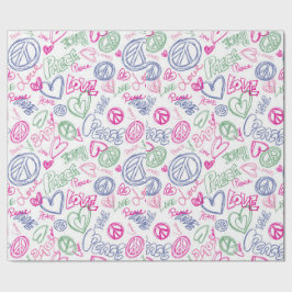 Birthday Peace Wrapping Paper Geschenkpapier