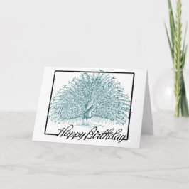 Birthday Peacock Karte