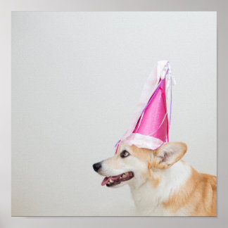 Birthday Pembroke Welsh Corgi Dog Poster