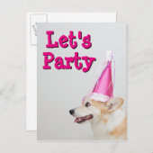 Birthday Pembroke Welsh Corgi Dog Postkarte (Vorne/Hinten)