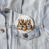 Birthday Pembroke Welsh Corgi Hunde Button (Beispiel)