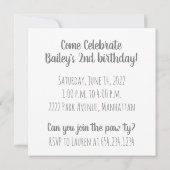 Birthday Pembroke Welsh Corgi Hunde Einladung (Rückseite)