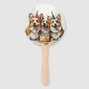 Birthday Pembroke Welsh Corgi Hunde Fächer