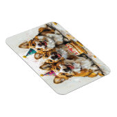 Birthday Pembroke Welsh Corgi Hunde Magnet (Rechte Seite)