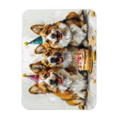 Birthday Pembroke Welsh Corgi Hunde Magnet (Vertikal)