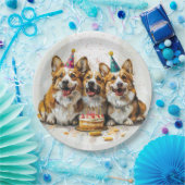 Birthday Pembroke Welsh Corgi Hunde Pappteller (Party)