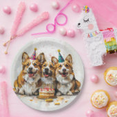 Birthday Pembroke Welsh Corgi Hunde Pappteller (Party)