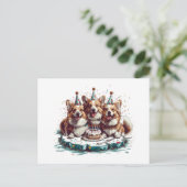 Birthday Pembroke Welsh Corgi Hunde Postkarte (Stehend Vorderseite)