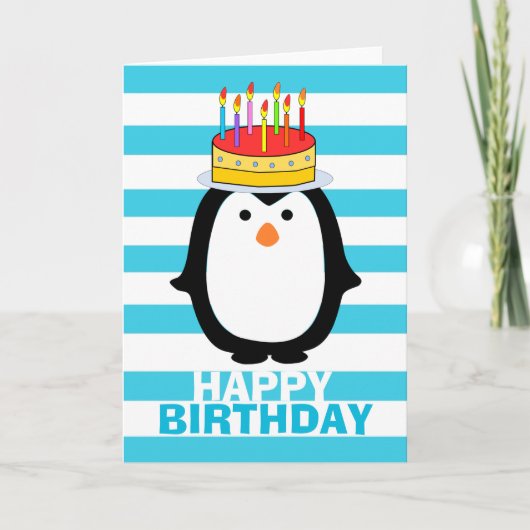 Birthday Penguin Karte (Vorderseite)