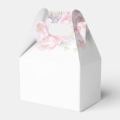 Birthday Peonies Pink Gold Glitzer Custom Geschenkschachtel (Rückseite)