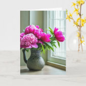 Birthday Peony Bouquet Karte (Gelbe Blume)