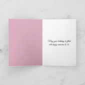 Birthday Peony Bouquet Vintag Pitcher Karte (Innenseite)