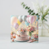 Birthday Personalize Custom invitation (Stehend Vorderseite)